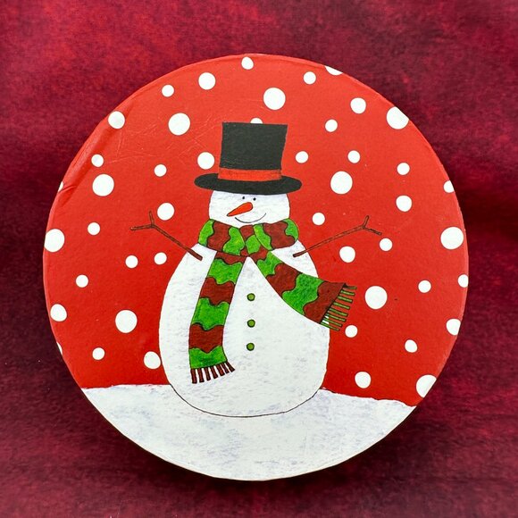 BIA CORDON BLEU SNOWMAN CHRISTMAS SET OF 4 PORCELAIN PLATES - Picture 5 of 9